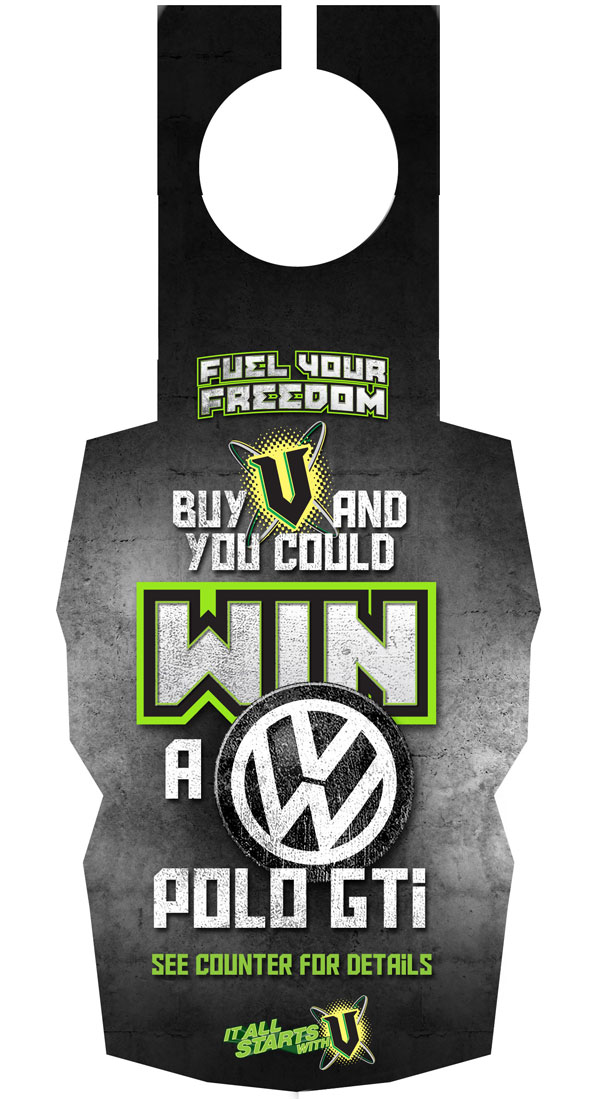 V Promo Bottle Tag