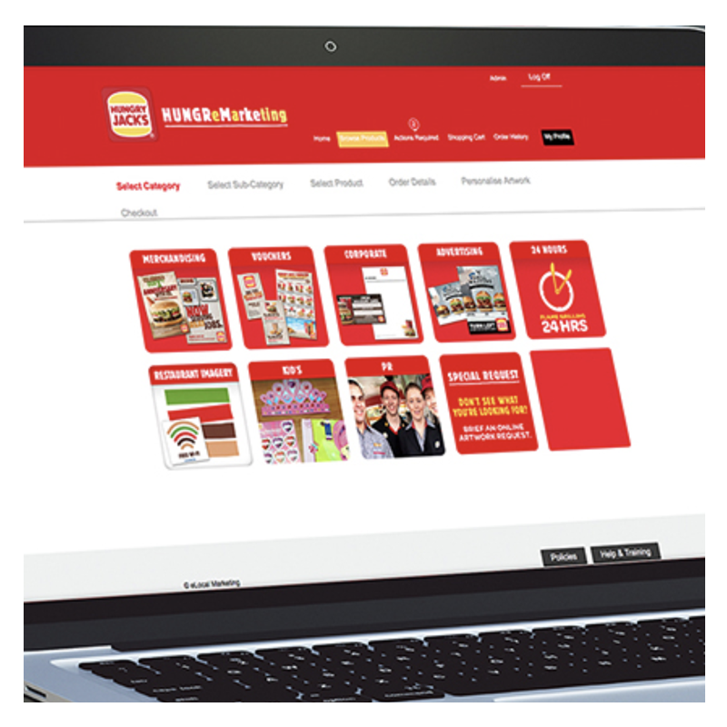 Hungry Jacks Web to Print